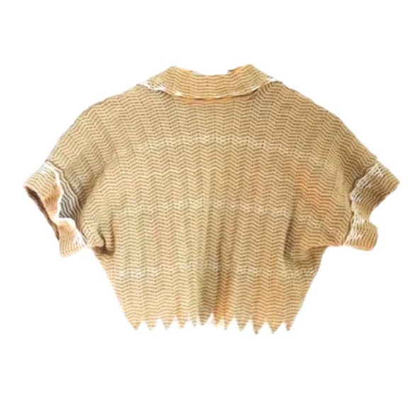 Anthropologie Bolero Small Medium Metallic Shimmer Open Front Topper Shimmering - Picture 7 of 12